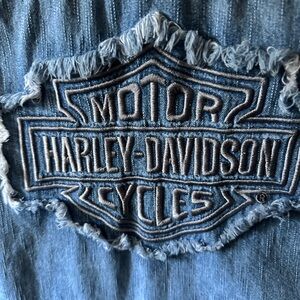 HARLEY Davidson men’s XL  Jean  shirt vest